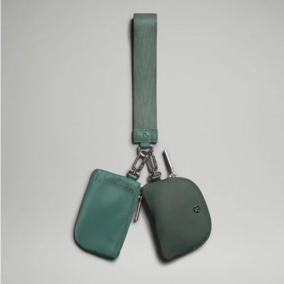 lululemon athletica Handbags - NWT Dark Forest/Medium Forest lululemon Dual Pouch Wristlet